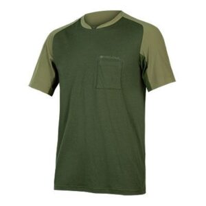 Endura GV500 Foyle Fietsshirt korte mouw Olijf groen