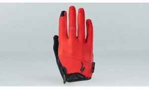 Specialized Body Geometry Dual-Gel Long Finger Gloves, Red