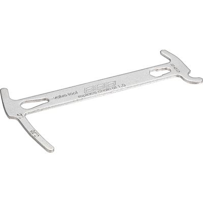 BBB BTL-125 multi-tool Chainchecker met ketting haak en 5/6/8mm ringsleutel zilver