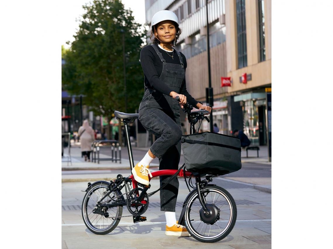 Brompton E-basket incl.Brace & Frame, Dark Grey