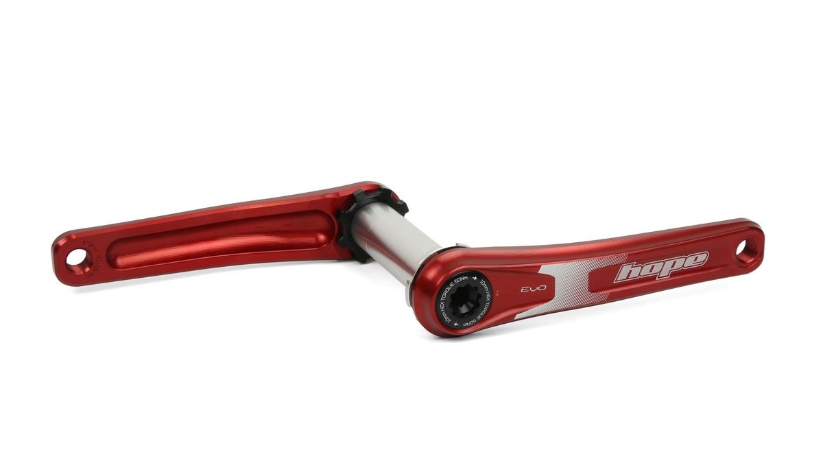 Hope Evo crankset no spider 68/73mm 175mm red