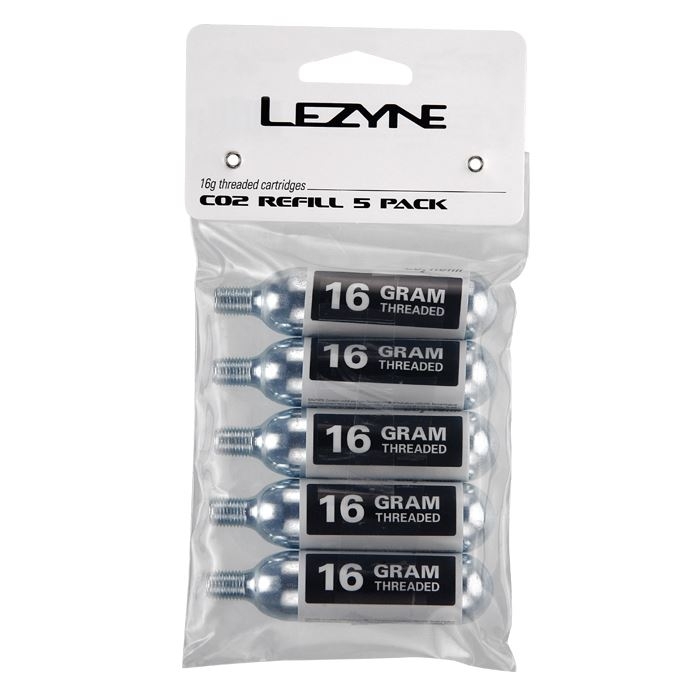 LEZYNE 16G CO2 – REFILL PACK (5 PCS) SILVER