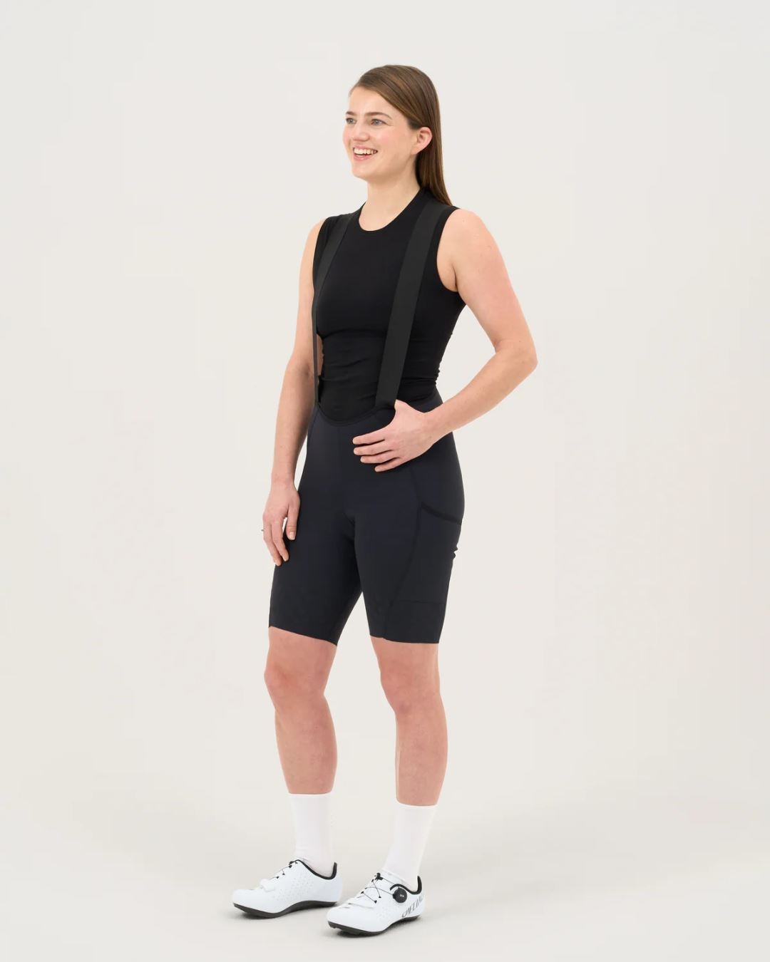 Velor Cargo Bib Shorts Women
