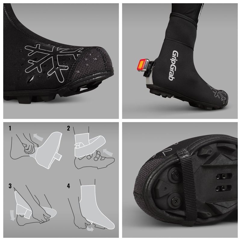 GripGrab Arctic X Waterproof Deep Winter MTB/CX Shoe Covers, Black