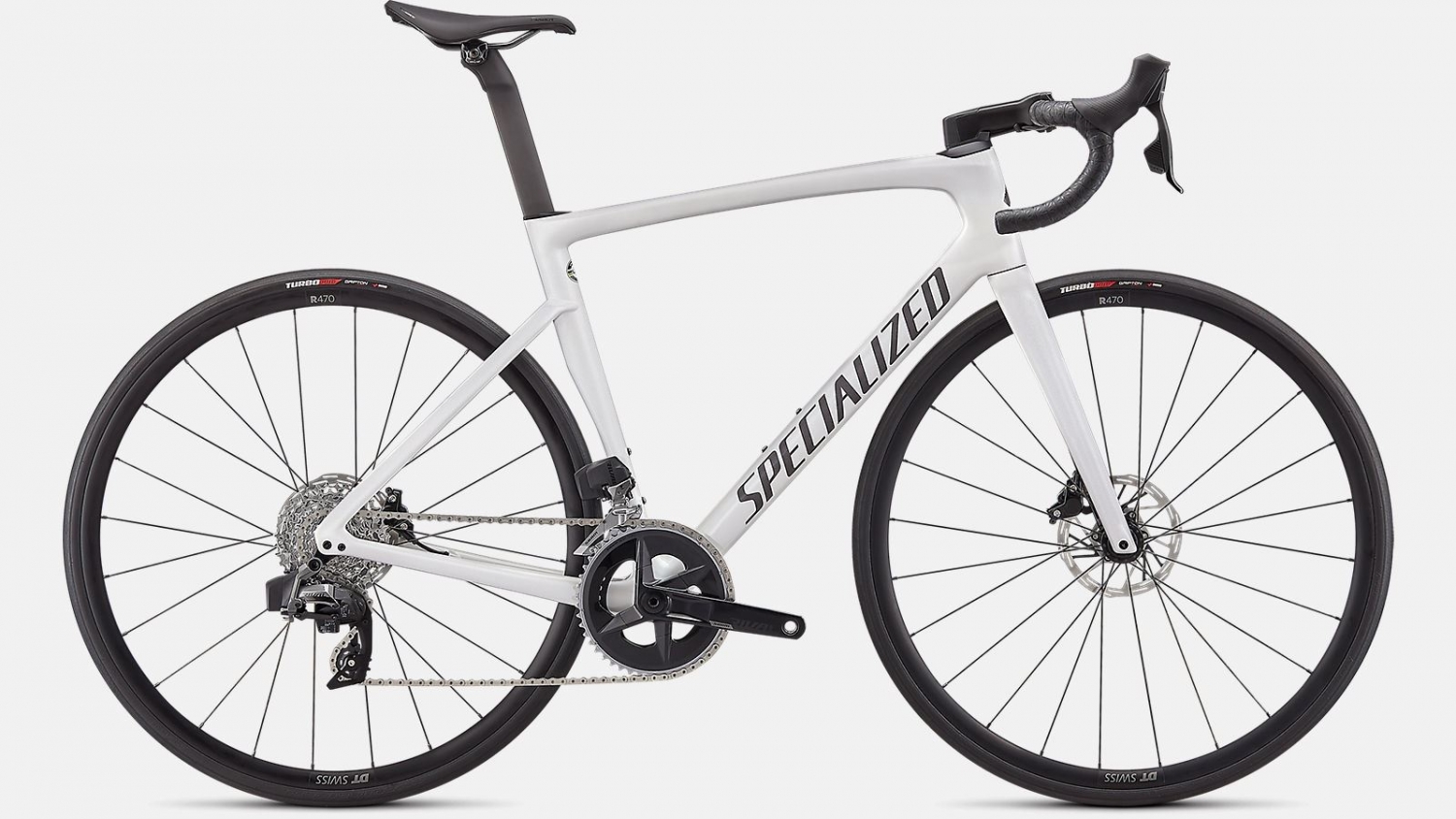 Specialized Tarmac SL7 Comp – Rival eTap AXS Gloss Metallic White Silver / Smoke