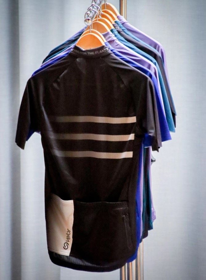 Velor Shirt Heren korte mouw race, Zwart