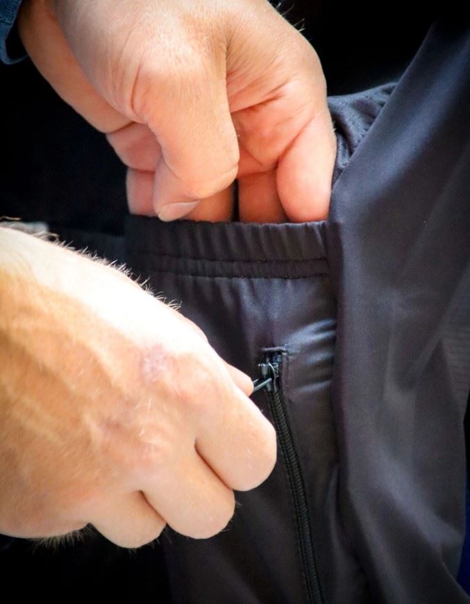 Velor Shirt Heren korte mouw race, Zwart