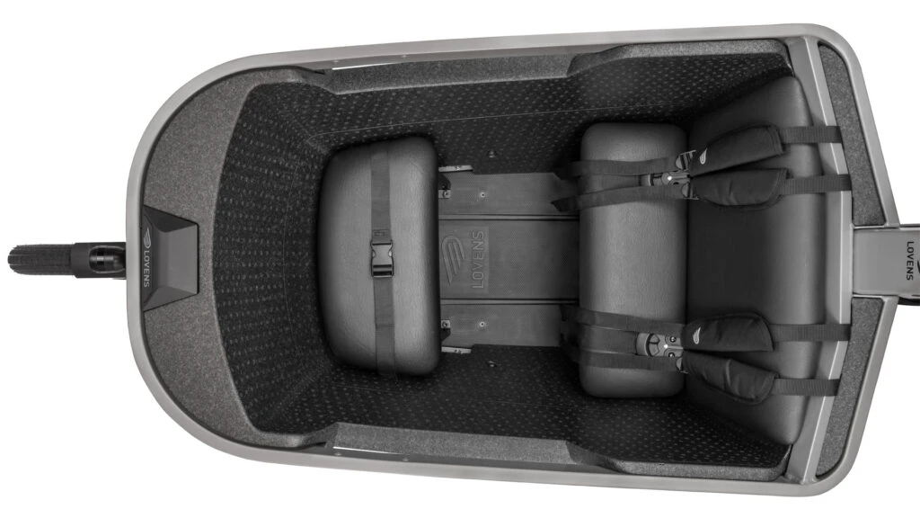 Lovens Voorbankje Zwart met gordel, opklapbaar Lovens Explorer