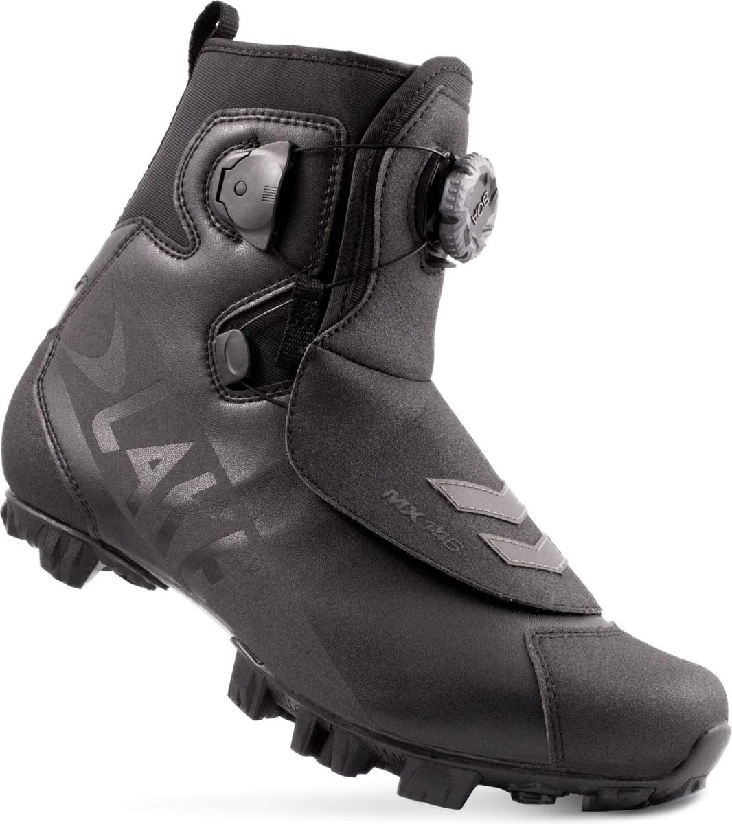Lake fietsschoen MX146-X BLACK/BLACK REFLECTIVE 43